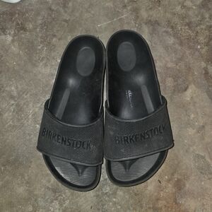 Birkenstock Black Men's Slide Sandal - Textured Strap Size 35